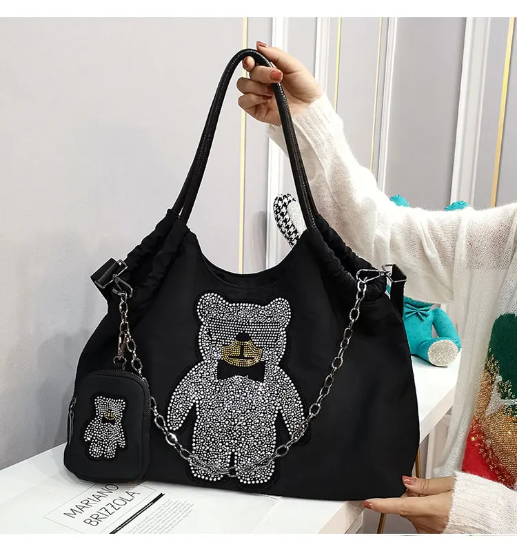 Large Size 45cm Shopper Bag Luxury Brand Handbags Cartoon Print Top Handle Tote Oxford with Leather High Quality Sac A Main
Large Size 45cm Shopper Bag Luxury Brand Handbags Cartoon Print Top Handle Tote Oxford with Leather High Quality Sac A Main