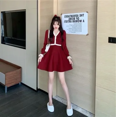 winter spring dress in fairy festival, red dress in Christmas, red dress in autumn and winter
winter spring dress in fairy festival, red dress in Christmas, red dress in autumn and winter