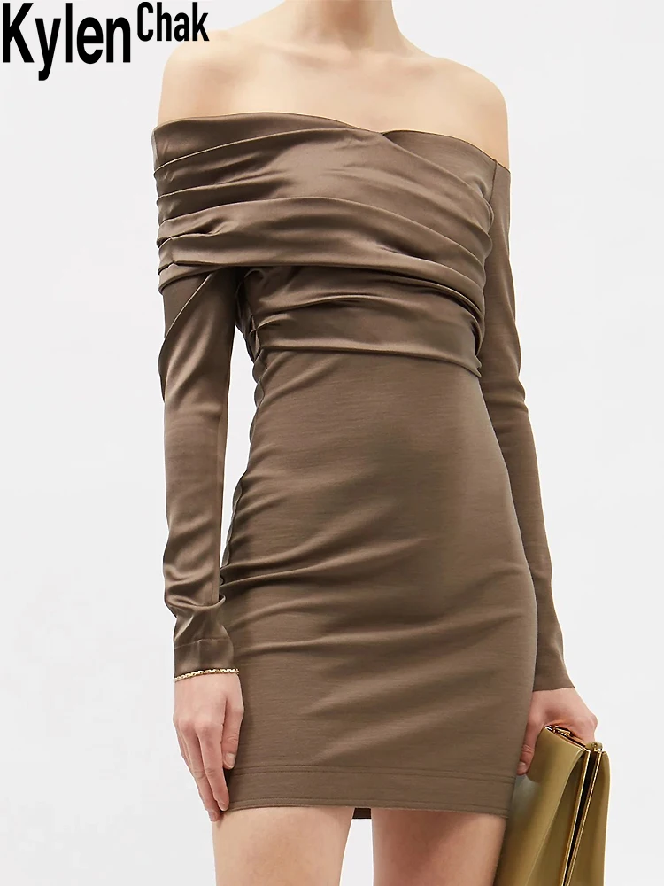 Коричневое шерстяное Плиссированное Атласное асимметричное облегающее мини-платье с вышивкой и открытыми плечами, весна 2022, элегантные пл...
Коричневое шерстяное Плиссированное Атласное асимметричное облегающее мини-платье с вышивкой и открытыми плечами, весна 2022, элегантные пл...