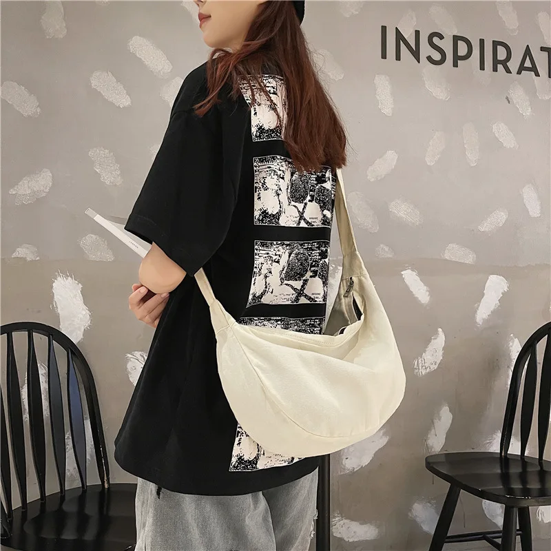 

Сумка-мессенджер для мужчин и женщин, модный брендовый студенческий парусиновый ранец для отдыха в японском стиле, сумка на плечо для пельм...
