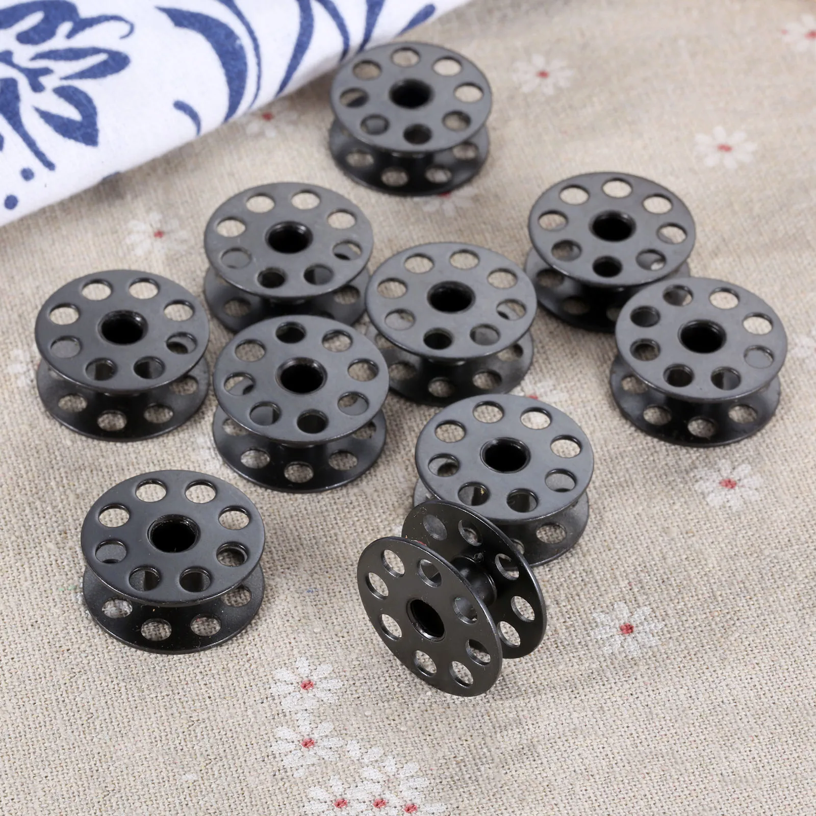 

10Pcs Carbide Steel Black Large Bobbins M Size Walking Foot for Singer Consew Brother Industrial Single Needle Sewing Machines