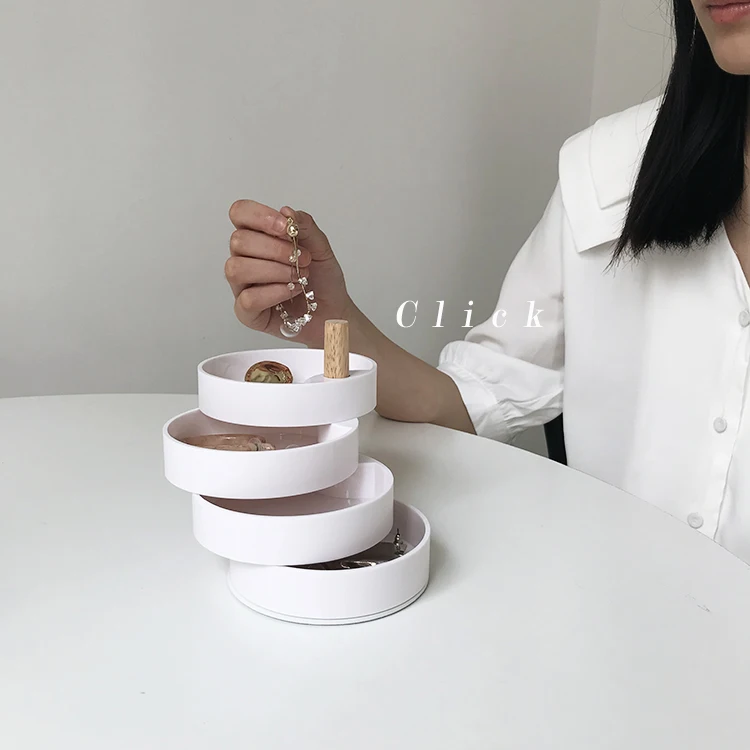 Simple White Jewelry Storage Box Rotating Multi-Layer Girls' Small Objects Desktop Storage Jewelry Display Box
Simple White Jewelry Storage Box Rotating Multi-Layer Girls' Small Objects Desktop Storage Jewelry Display Box