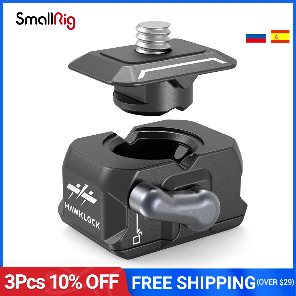 SmallRig Drop-in HawkLock Universal mini Quick Release Clamp and Plate Tripod Mount Adapter for Canon Sony Camera Monitors 3513
SmallRig Drop-in HawkLock Universal mini Quick Release Clamp and Plate Tripod Mount Adapter for Canon Sony Camera Monitors 3513