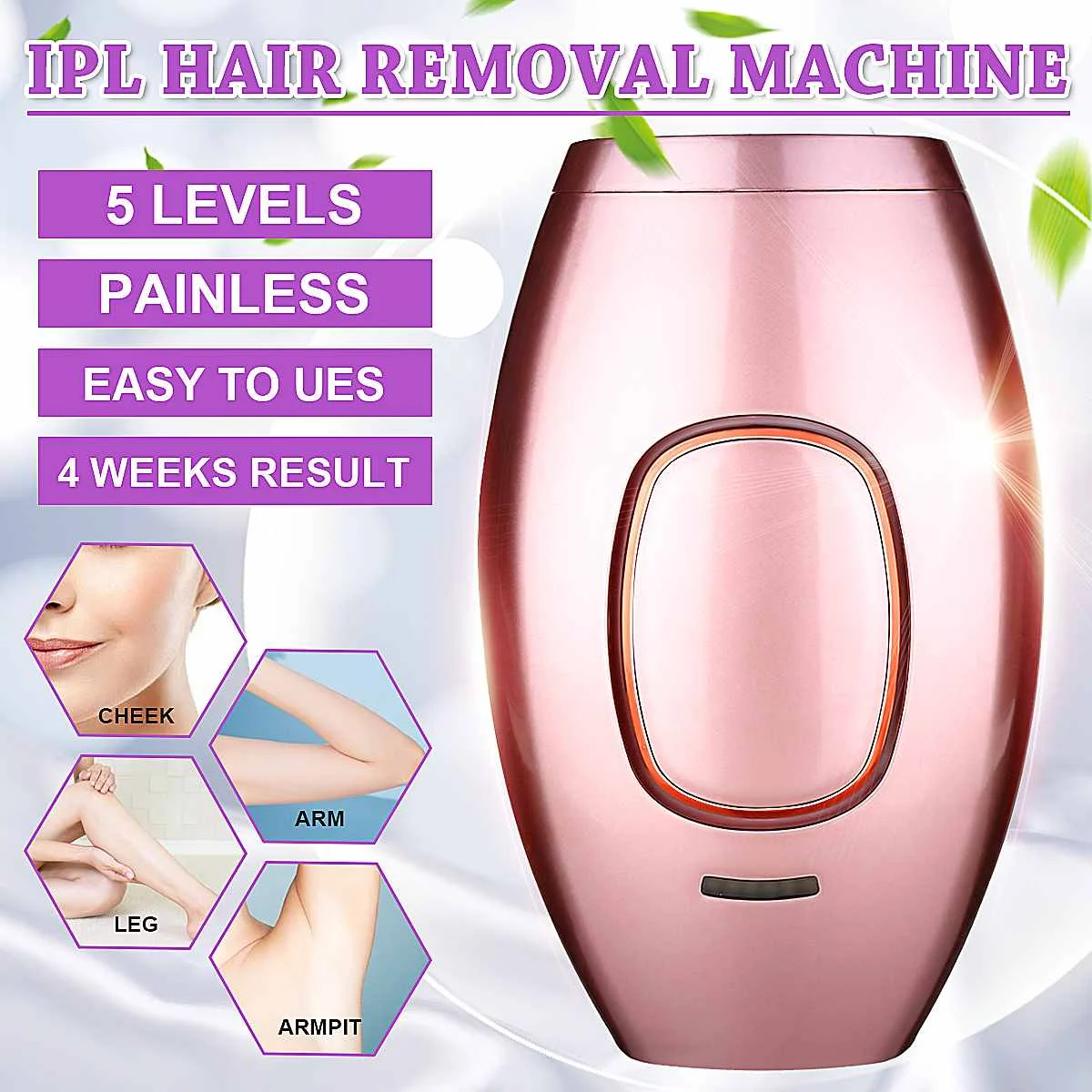 IPL Epilator Laser Hair Remover Photo Women Facial Hair Removal Body Epilator The Laser Threading Machine Leg Depilatory Device
IPL Epilator Laser Hair Remover Photo Women Facial Hair Removal Body Epilator The Laser Threading Machine Leg Depilatory Device