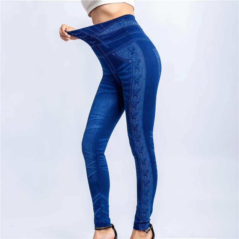 Women Sport Lady Denim Fake Jeans Leggings Jeggings Streth Pants With Pockets Blue Black Slim Leggings Jeans Skinny Trousers
Women Sport Lady Denim Fake Jeans Leggings Jeggings Streth Pants With Pockets Blue Black Slim Leggings Jeans Skinny Trousers