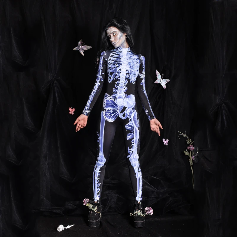 Halloween Costumes for Women Skeleton Bodysuit Print Bodycon Jumpsuit Cosplay Ghost Carnival Party Scary Costume Butterflies
Halloween Costumes for Women Skeleton Bodysuit Print Bodycon Jumpsuit Cosplay Ghost Carnival Party Scary Costume Butterflies
