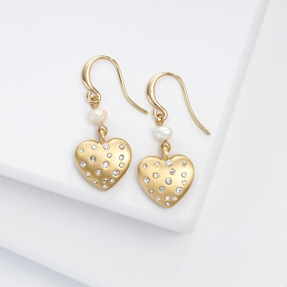 Jaeeyin 2021 Fashion Classic Cute Satin Gold Color Love Heart,Freshwater Pearl,Rhinestone Fish Hook Earrings Girlfirend Gift
Jaeeyin 2021 Fashion Classic Cute Satin Gold Color Love Heart,Freshwater Pearl,Rhinestone Fish Hook Earrings Girlfirend Gift