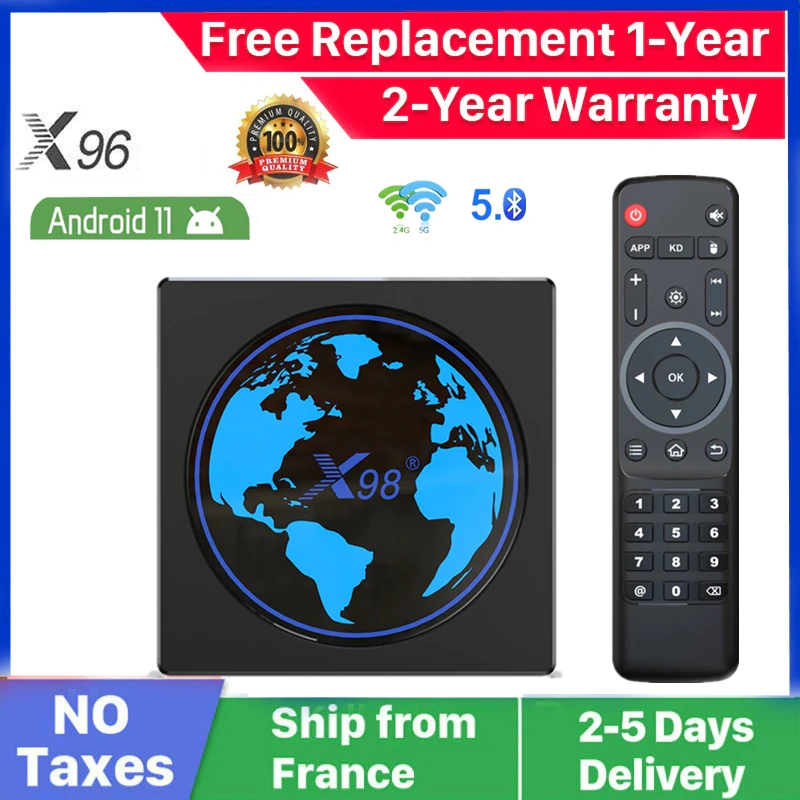 X98MINI Android 11.0 IPTV BOX 4k AV1 Amlogic S905W2 Quad Core x98 mini smart ip tv box set top box media Player France
X98MINI Android 11.0 IPTV BOX 4k AV1 Amlogic S905W2 Quad Core x98 mini smart ip tv box set top box media Player France