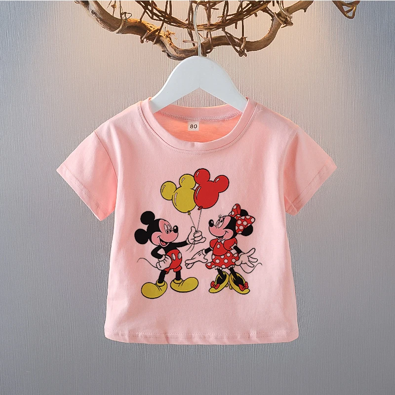 Disney Children Clothing Cartoon Mickey Minnie Printing Cute 2 To 7 Years Shirt For Kids Fashion Summer Boy Girl T Shirt O-neck 
Disney Children Clothing Cartoon Mickey Minnie Printing Cute 2 To 7 Years Shirt For Kids Fashion Summer Boy Girl T Shirt O-neck