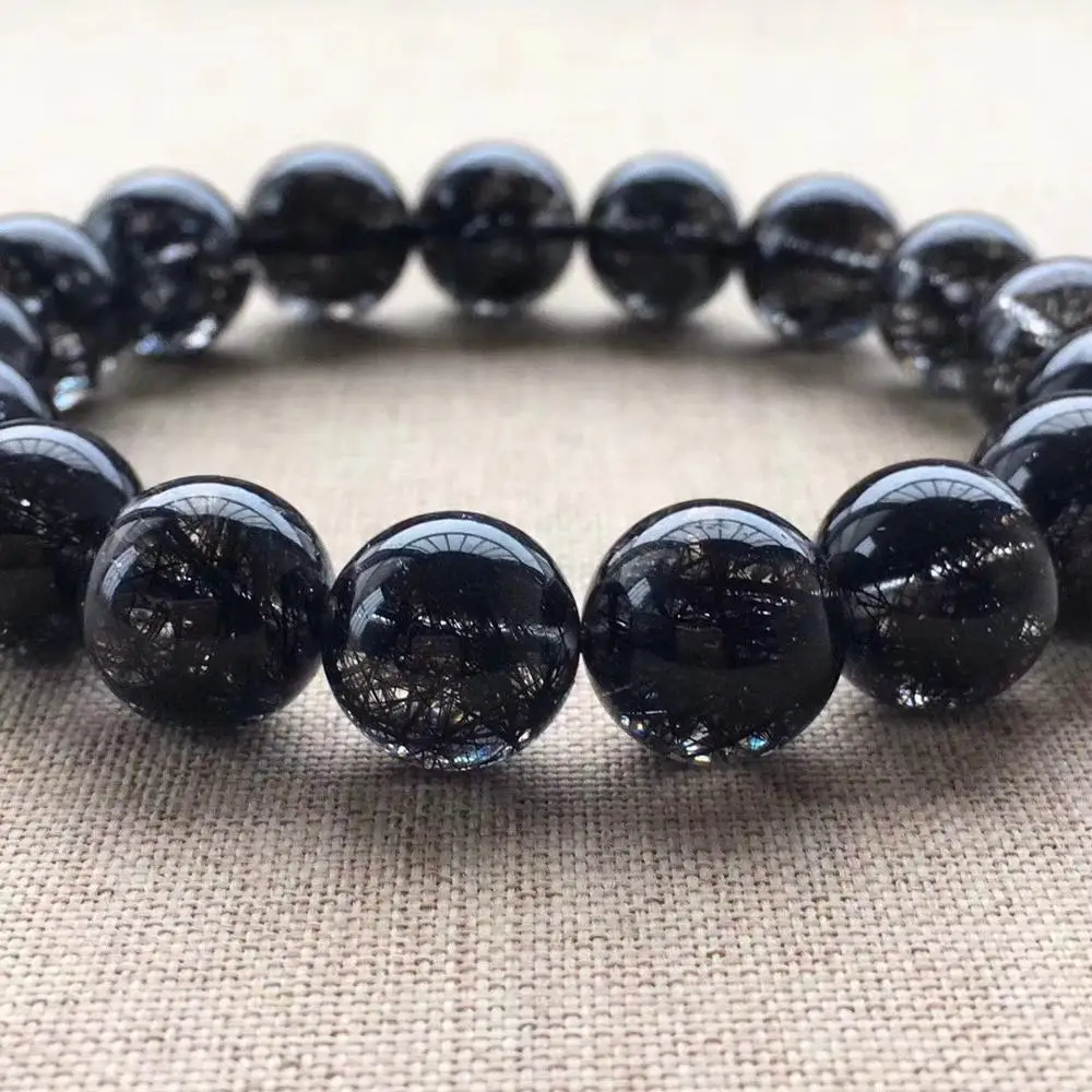 Natural Black Rutilated Quartz Crystal For Women Men 12.5mm Clear Round Beads Wealthy Stone Bracelet From Brazil Fashion AAAAA
Natural Black Rutilated Quartz Crystal For Women Men 12.5mm Clear Round Beads Wealthy Stone Bracelet From Brazil Fashion AAAAA