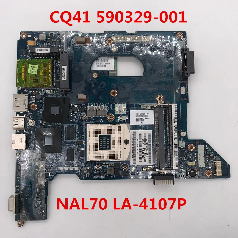 Фото Бесплатная доставка материнской платы для ноутбука CQ41 590329 001 501 601 нал70 LA 4107P 100%