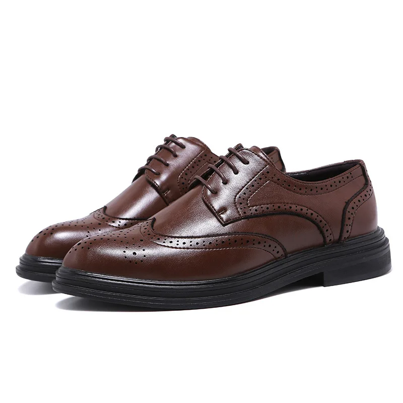 New Men's Business Shoes for Men High Quality Classic Pu Leather Men Shoes Brogues Lace Up Bullock Oxfords Shoes Formal Shoes
New Men's Business Shoes for Men High Quality Classic Pu Leather Men Shoes Brogues Lace Up Bullock Oxfords Shoes Formal Shoes