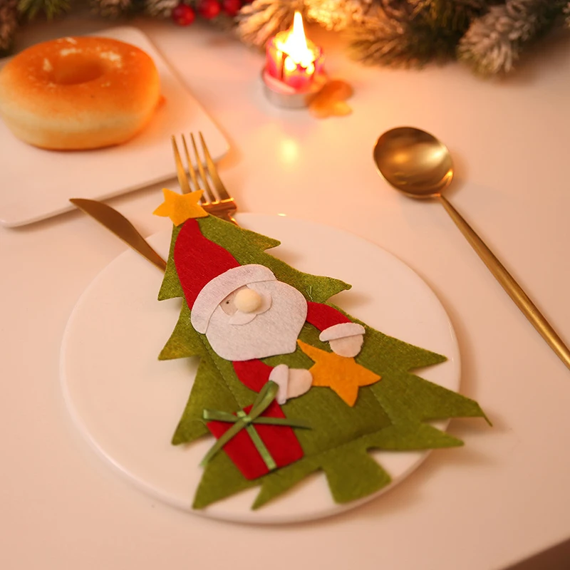 Christmas Decoration Ornaments Santa Claus Pattern Knife Fork Cutlery Bag Cover For Home Party Dinner Table DIY Decor Supply NEW
Christmas Decoration Ornaments Santa Claus Pattern Knife Fork Cutlery Bag Cover For Home Party Dinner Table DIY Decor Supply NEW