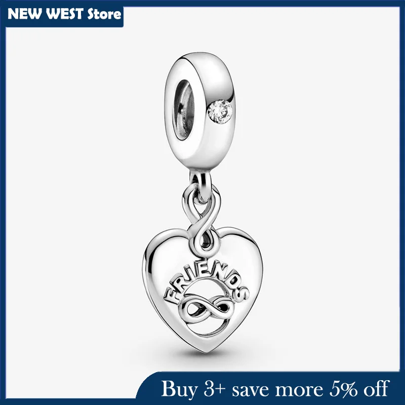 Genuine 2021 New 925 Sterling Silver Beads Friends Forever Heart Dangle Charms Fit Original Pandora Bracelet Women DIY Jewelry
Genuine 2021 New 925 Sterling Silver Beads Friends Forever Heart Dangle Charms Fit Original Pandora Bracelet Women DIY Jewelry
