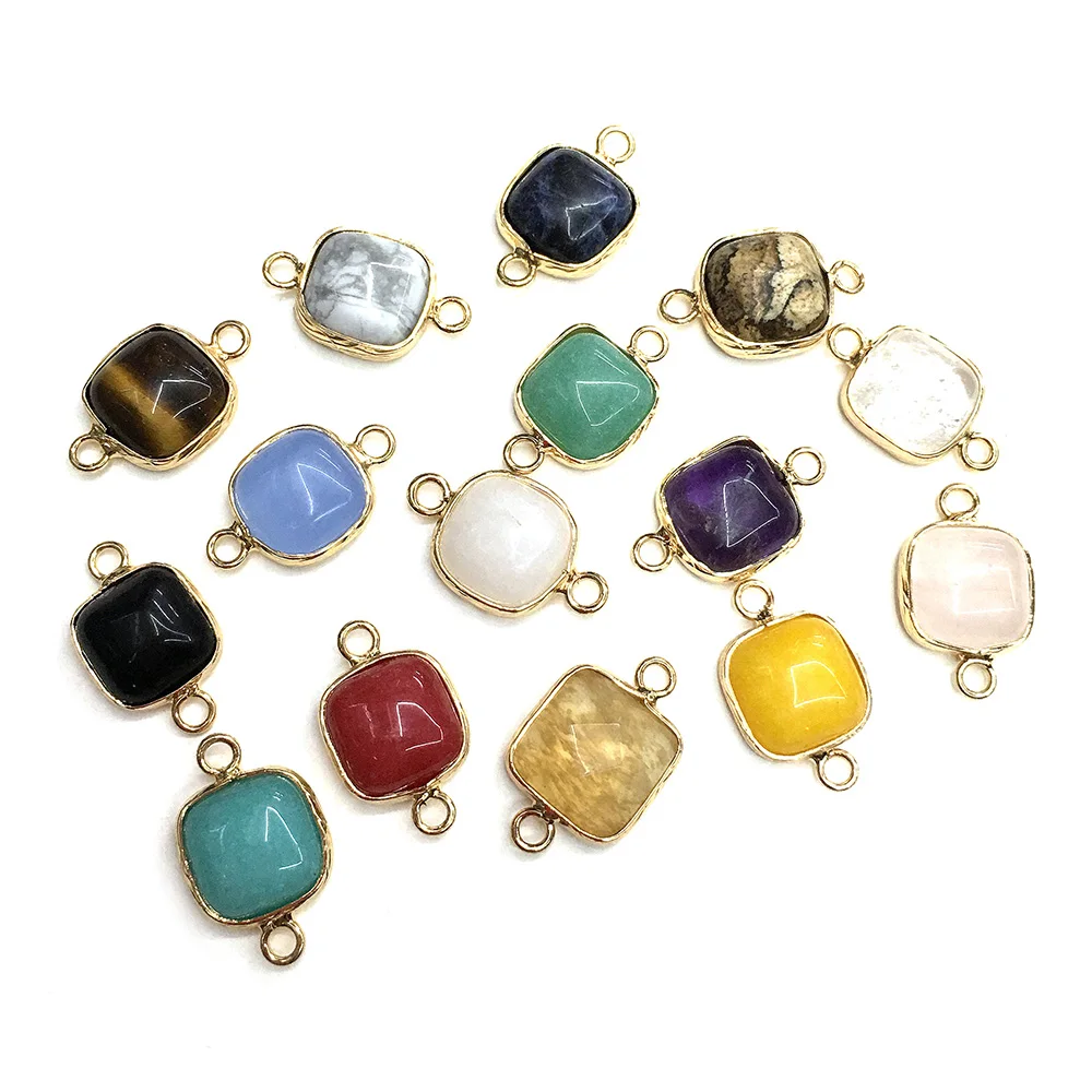 Natural Stone Pendant Connectors Square Agates Turquoises Crystal Stone Link Charms for Jewelry Making Necklace Bracelet Gift
Natural Stone Pendant Connectors Square Agates Turquoises Crystal Stone Link Charms for Jewelry Making Necklace Bracelet Gift