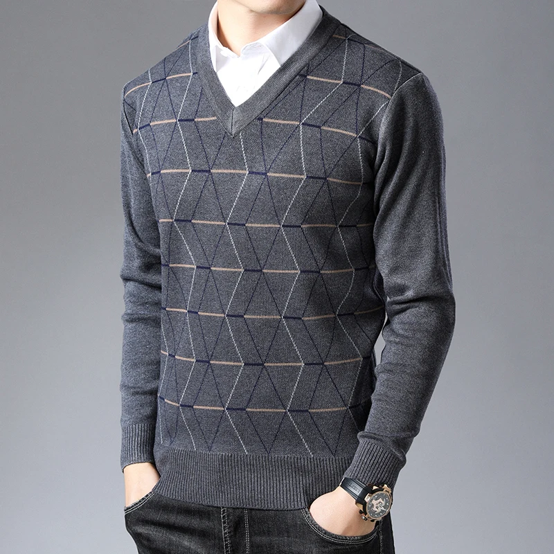 New Fashion Brand Sweater For Mens Pullovers V Neck Slim Fit Jumpers Knit Thick Warm Autumn Korean Style Casual Clothing Men
New Fashion Brand Sweater For Mens Pullovers V Neck Slim Fit Jumpers Knit Thick Warm Autumn Korean Style Casual Clothing Men