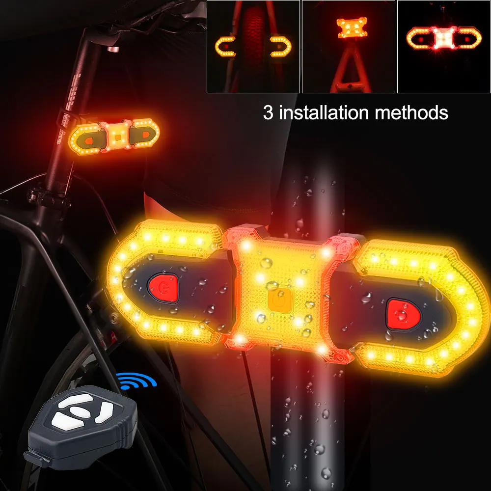 Умный беспроводной Велосипедный задний фонарь с дистанционным управлением