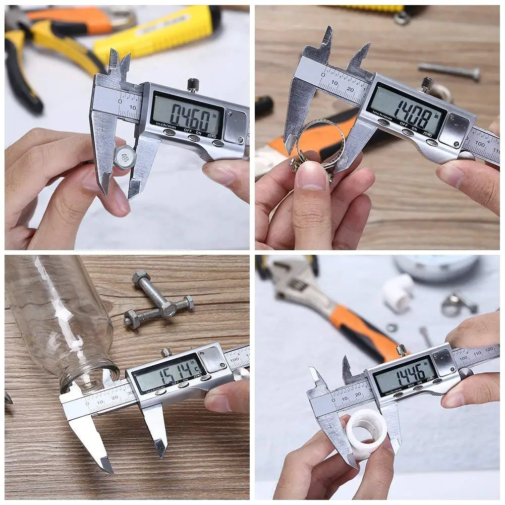 Digital Vernier Full Stainless Steel Digital Caliper 0-150mm Herramientas Digital Vernier School Calipers Measuring Hand Tools
Digital Vernier Full Stainless Steel Digital Caliper 0-150mm Herramientas Digital Vernier School Calipers Measuring Hand Tools