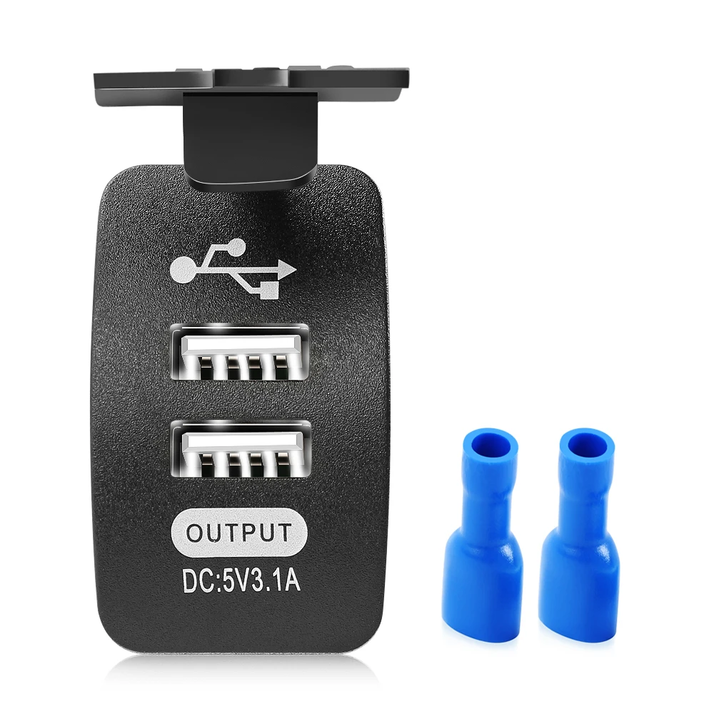 Автомобильное зарядное устройство с двумя водонепроницаемыми USB-портами для LADA