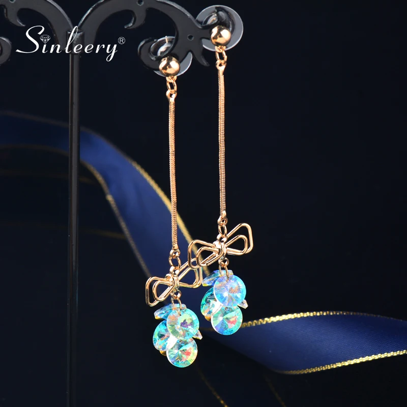 SINLEERY Lovely Tiny Bowknot Crystal Earrings Yellow Gold Silver Color wedding accessories For Girls Birthday Gifts ES892 SSB 
SINLEERY Lovely Tiny Bowknot Crystal Earrings Yellow Gold Silver Color wedding accessories For Girls Birthday Gifts ES892 SSB