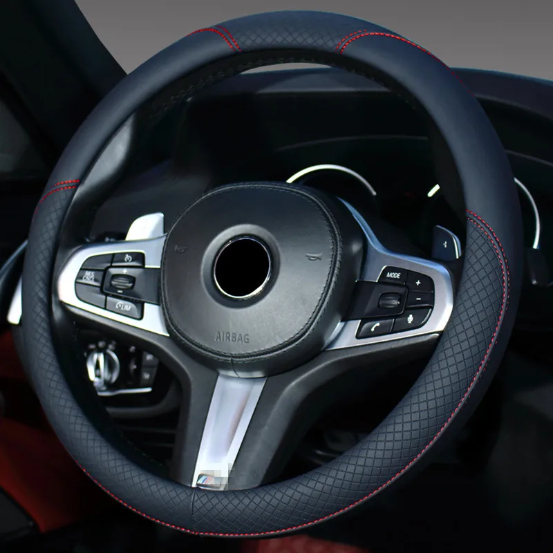 New Universal 37-39cm Automobile steering wheel protective sleeve Leather Steering Wheel Cove Car Accessories Auto Goods 
New Universal 37-39cm Automobile steering wheel protective sleeve Leather Steering Wheel Cove Car Accessories Auto Goods