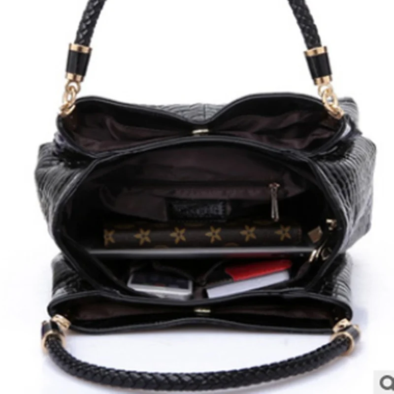 Fashion Crocodile Pattern Handbag Ladies Solid Casual Handbag Ladies Large Capacity Handbag Luxury Handbags Women Bags Designer
Fashion Crocodile Pattern Handbag Ladies Solid Casual Handbag Ladies Large Capacity Handbag Luxury Handbags Women Bags Designer