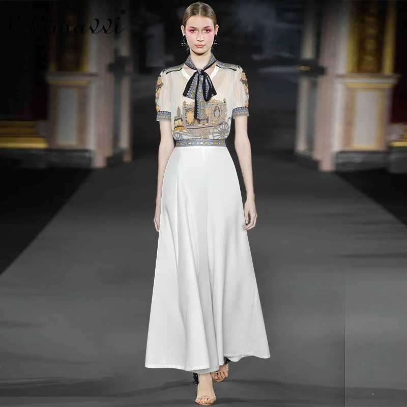 Short Sleeve Printed Shirt Top+High Waist Slim Large Hem Pants Skirt 2021 Summer Fashion Simple Temperament Commute Suit Women
Short Sleeve Printed Shirt Top+High Waist Slim Large Hem Pants Skirt 2021 Summer Fashion Simple Temperament Commute Suit Women