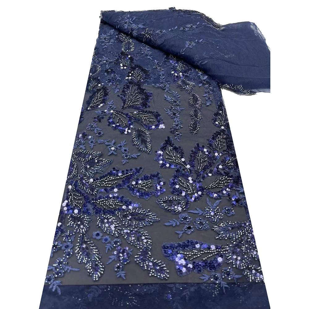 Sinya Navy Blue African Heavy Beaded Lace Fabric High Quality Luxury Sequence Wedding Bridal Lace Sequins Embroidery For Dress
Sinya Navy Blue African Heavy Beaded Lace Fabric High Quality Luxury Sequence Wedding Bridal Lace Sequins Embroidery For Dress