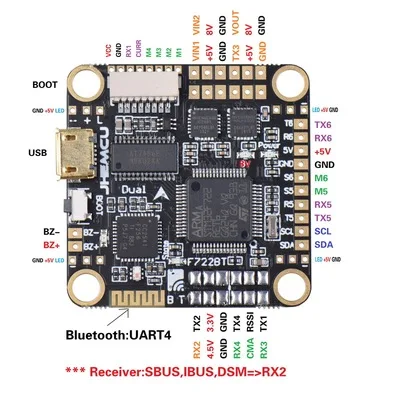 JHEMCU F7BT Dual FC Flight Control 5V 8V Betaflight ICM2689+MPU6000 OSD Support Bluetooth Compatible For DJI
JHEMCU F7BT Dual FC Flight Control 5V 8V Betaflight ICM2689+MPU6000 OSD Support Bluetooth Compatible For DJI