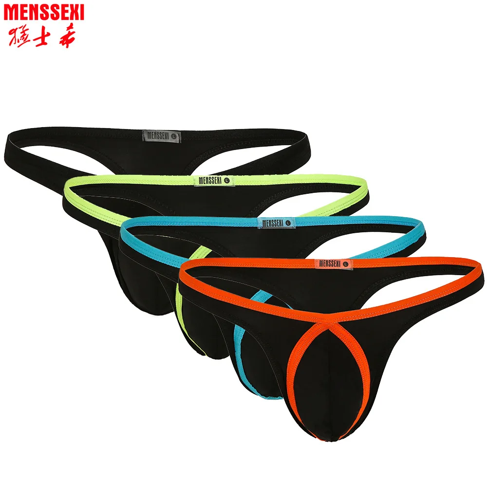 Fashion men's ice silk thong sexy underwear U convex pocket ultra-thin bikini
Fashion men's ice silk thong sexy underwear U convex pocket ultra-thin bikini