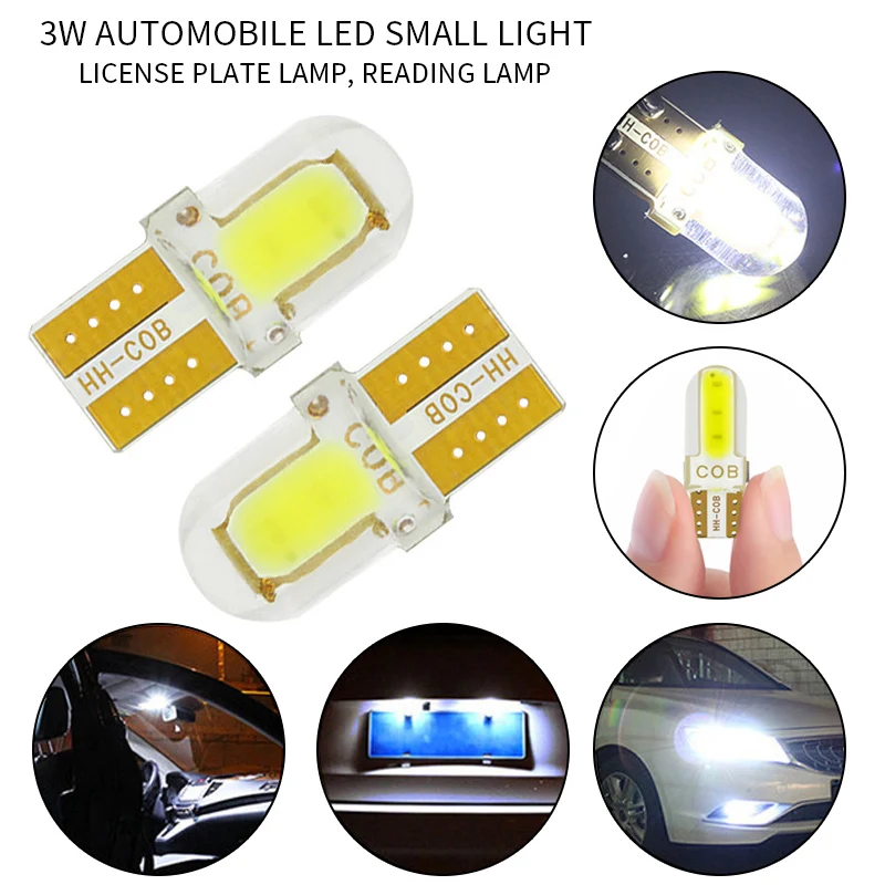 Фото Лампа светодиодная автомобильная W5W T10 194 8SMD силикагель 10 шт.|Детали и аксессуары