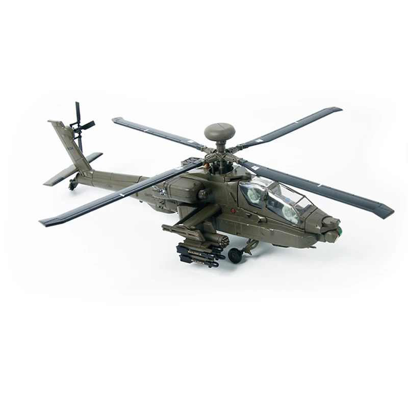 Модель вертолета в масштабе 1:72, длина 25 см, военная модель самолета, арт. MO-AH64A 
Модель вертолета в масштабе 1:72, длина 25 см, военная модель самолета, арт. MO-AH64A