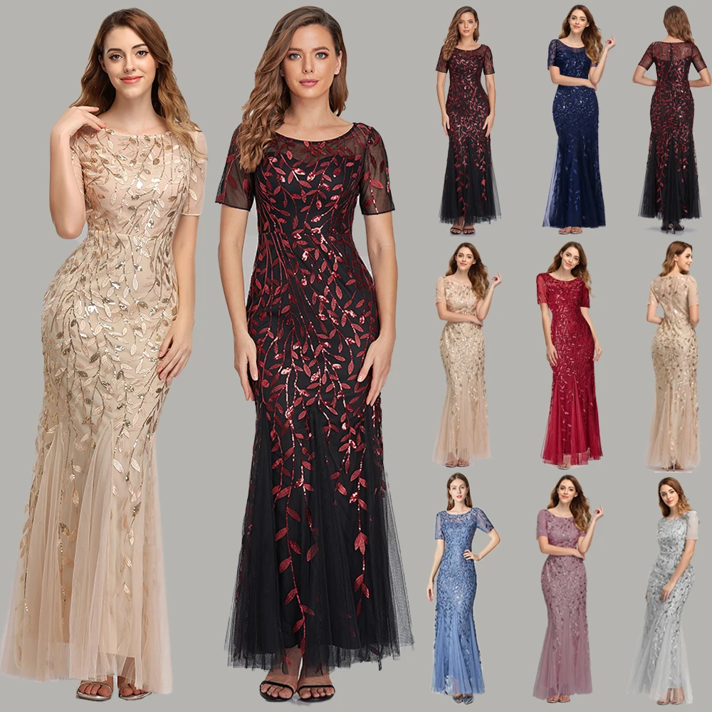 NEW 2022 Evening Dresses Mermaid O Neck Short Sleeve Lace Appliques Tulle Long Party Gown Robe Soiree Sexy Formal Dress vestido
NEW 2022 Evening Dresses Mermaid O Neck Short Sleeve Lace Appliques Tulle Long Party Gown Robe Soiree Sexy Formal Dress vestido