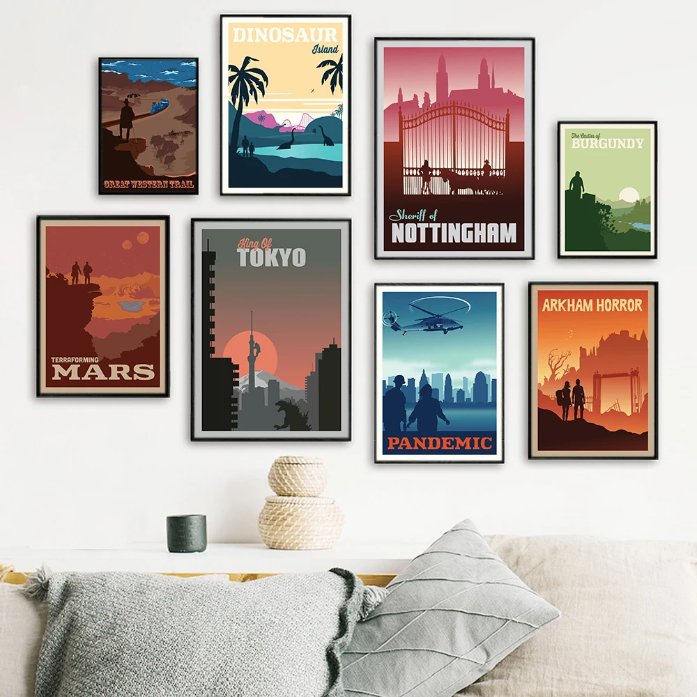 Mars Dinosaur Park Landscape Posters and Print Castle Lake Canvas Painting Nordic Pictures For Kid Room Home Decoration Wall Art 
Mars Dinosaur Park Landscape Posters and Print Castle Lake Canvas Painting Nordic Pictures For Kid Room Home Decoration Wall Art