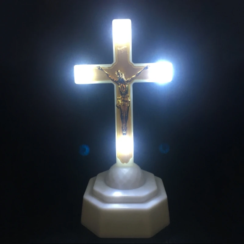 European Style Boutique LED Light Christ Jesus Lcon Cross Home Church Pray Ornaments Church Souvenirs
European Style Boutique LED Light Christ Jesus Lcon Cross Home Church Pray Ornaments Church Souvenirs