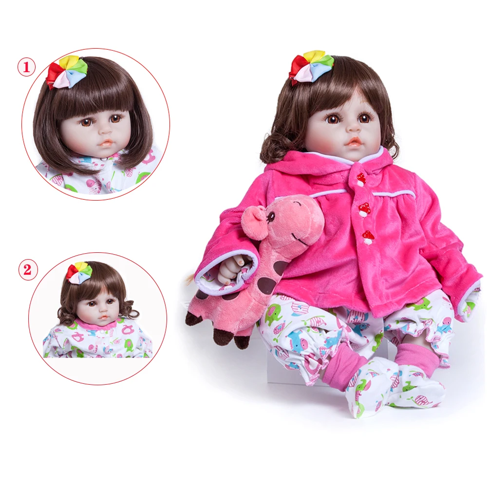 Hoomai 48cm Boneca Reborn Silicone Reborn Baby Dolls Com Corpo De Silicone Menina Baby Dolls Kids Birthday Christmas Gift 
Hoomai 48cm Boneca Reborn Silicone Reborn Baby Dolls Com Corpo De Silicone Menina Baby Dolls Kids Birthday Christmas Gift