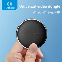 Hagibis 와이파이 디스플레이 수신기, 무선 및 유선 HDMI 호환 동글, 미라캐스트 에어플레이 DLNA TV 스틱, 프로젝터 HDTV용, 2.4G, 5G, 4K