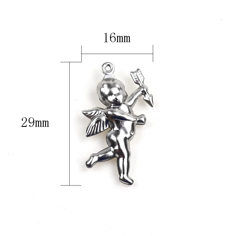 100% Stainless Steel Angel Charm For Jewelry Making Metal Cupid Charms Pendants Wholesale 50pcs
100% Stainless Steel Angel Charm For Jewelry Making Metal Cupid Charms Pendants Wholesale 50pcs