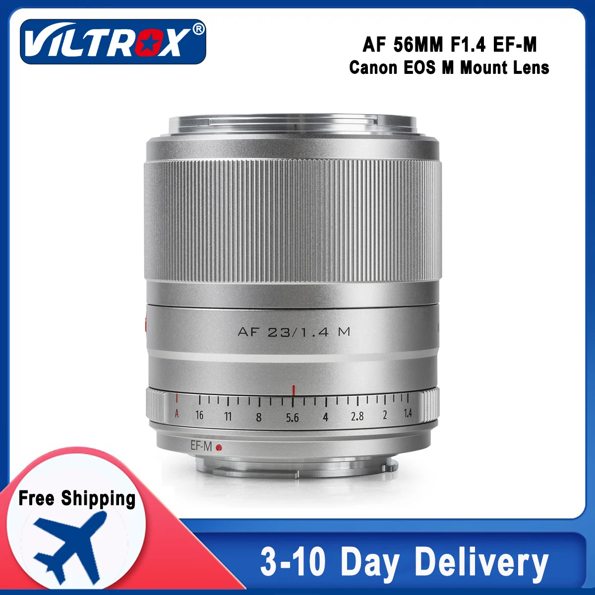 

Viltrox 23mm F1.4 STM Auto Focus APS-C Prime Lens AF EF-M Camera Lenses for Canon EOS M Cameras M3 M5 M6 Mark II M50 M100 M200