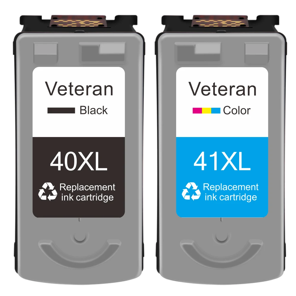 Veteran 40XL 41XL Compatible Ink Cartridges for PG 40 CL 41 for PIXMA iP1800 iP1200 iP1900 iP1600 MX300 MP160 MP140 Printer
Veteran 40XL 41XL Compatible Ink Cartridges for PG 40 CL 41 for PIXMA iP1800 iP1200 iP1900 iP1600 MX300 MP160 MP140 Printer