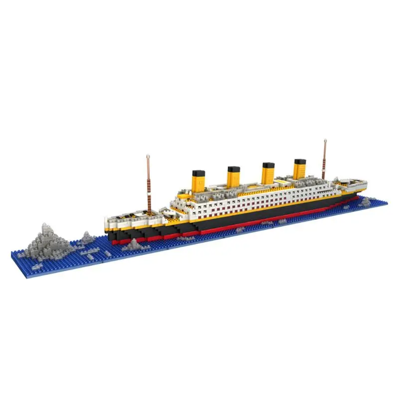 

1860 Pcs Titanic Cruise Ship Model Building Block Set Micro Mini Blocks DIY Assembling Toys