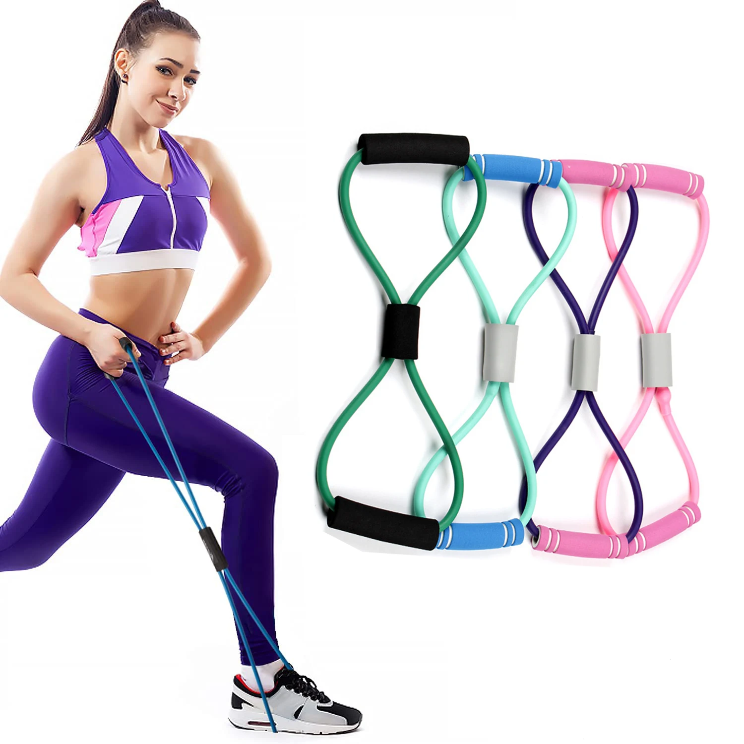 Resistance Bands 8 Word Chest Developer Elastic Pull Ropes Exerciser Rower Belly Home Gym Sport Elastic Bands For Yoga Workout
Resistance Bands 8 Word Chest Developer Elastic Pull Ropes Exerciser Rower Belly Home Gym Sport Elastic Bands For Yoga Workout