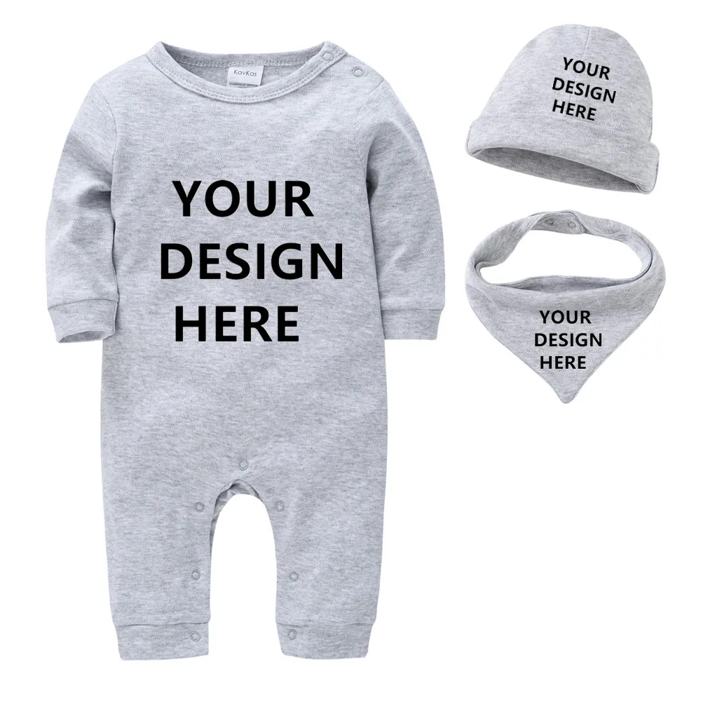 Custom Baby Rompers Bibs Hats Set Newborn Baby Unisex Jumpsuit Onesie personalized Letters Photos Printed Toddler Jumpsuits
Custom Baby Rompers Bibs Hats Set Newborn Baby Unisex Jumpsuit Onesie personalized Letters Photos Printed Toddler Jumpsuits