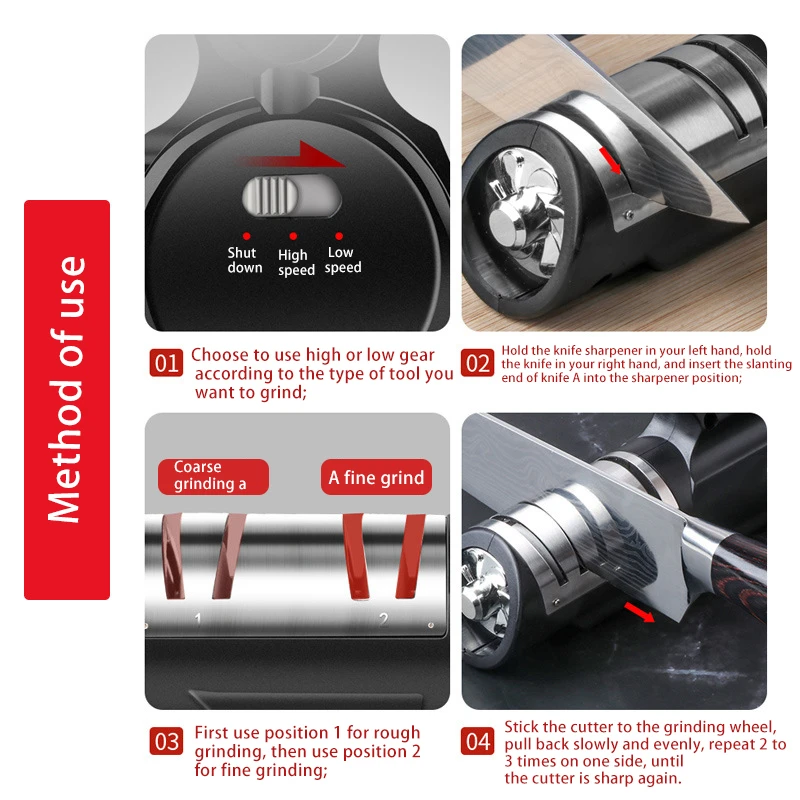 Multifunctional Electric Knife Sharpener Professional Rotating Sharpening Stone High-Speed Sharpening Rotating Household Tools
Multifunctional Electric Knife Sharpener Professional Rotating Sharpening Stone High-Speed Sharpening Rotating Household Tools