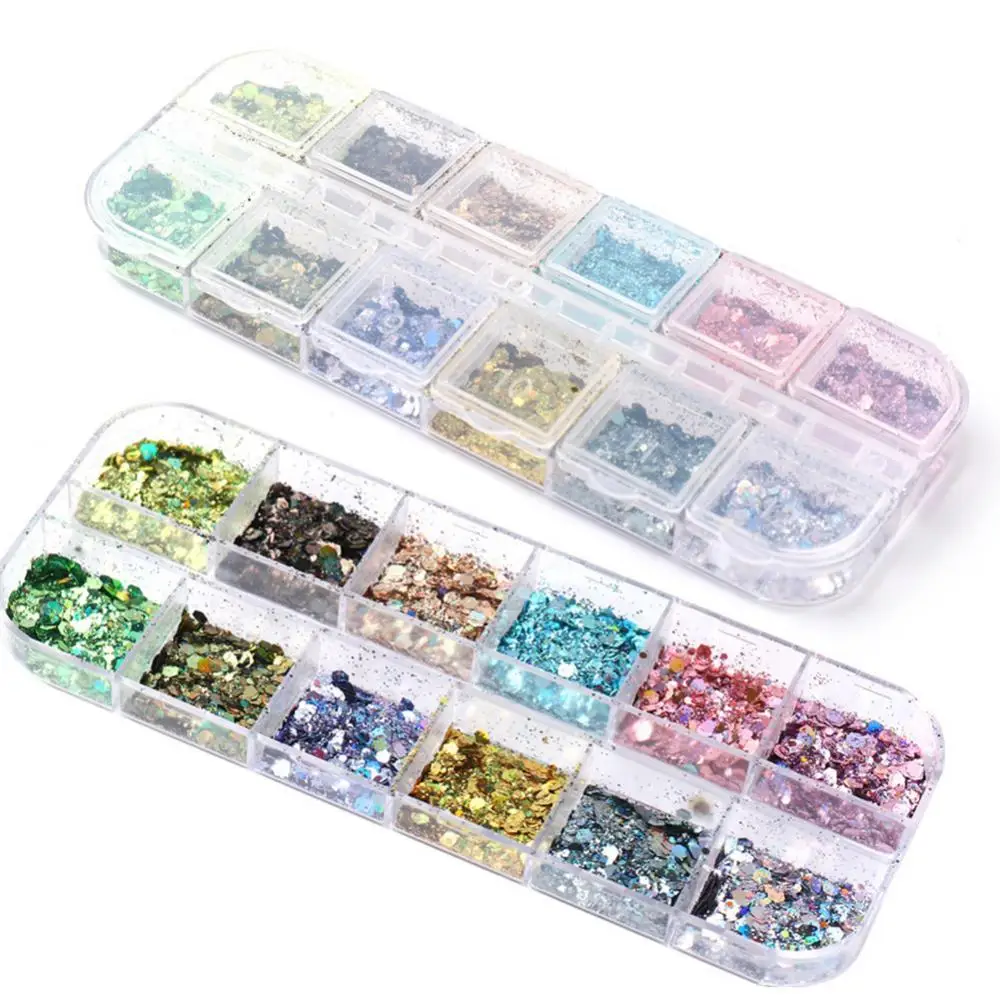 50% Hot Sale 12 Grids DIY Irregular Ultra-thin Manicure Flake Glitter Nail Art Decoration
50% Hot Sale 12 Grids DIY Irregular Ultra-thin Manicure Flake Glitter Nail Art Decoration