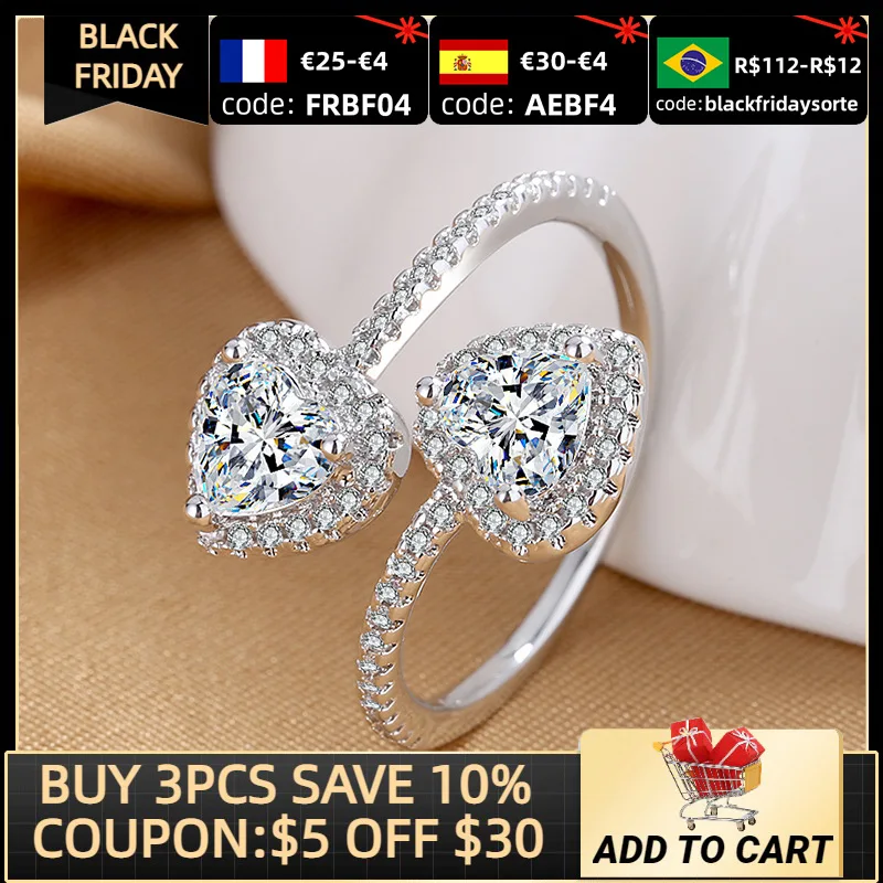 2021 New Trendy Heart 925 Sterling Silver Fashion Ring Open for Women Party Gift Jewelry Wholesale R6569
2021 New Trendy Heart 925 Sterling Silver Fashion Ring Open for Women Party Gift Jewelry Wholesale R6569