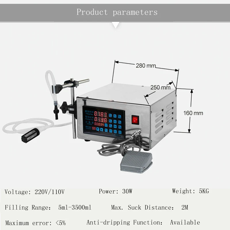 High precision 5ml-3500ml CNC Liquid Filling Machine 110v 220v Stainless Steel Automatic Quantitative Filling Machine
High precision 5ml-3500ml CNC Liquid Filling Machine 110v 220v Stainless Steel Automatic Quantitative Filling Machine