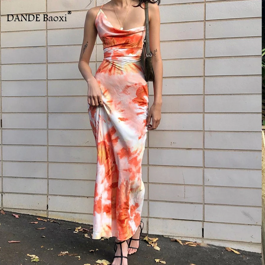 Encrypted tie-dye printing fashion sexy halter strap mid-length dress suspenders club party holiday spaghetti strap dress
Encrypted tie-dye printing fashion sexy halter strap mid-length dress suspenders club party holiday spaghetti strap dress