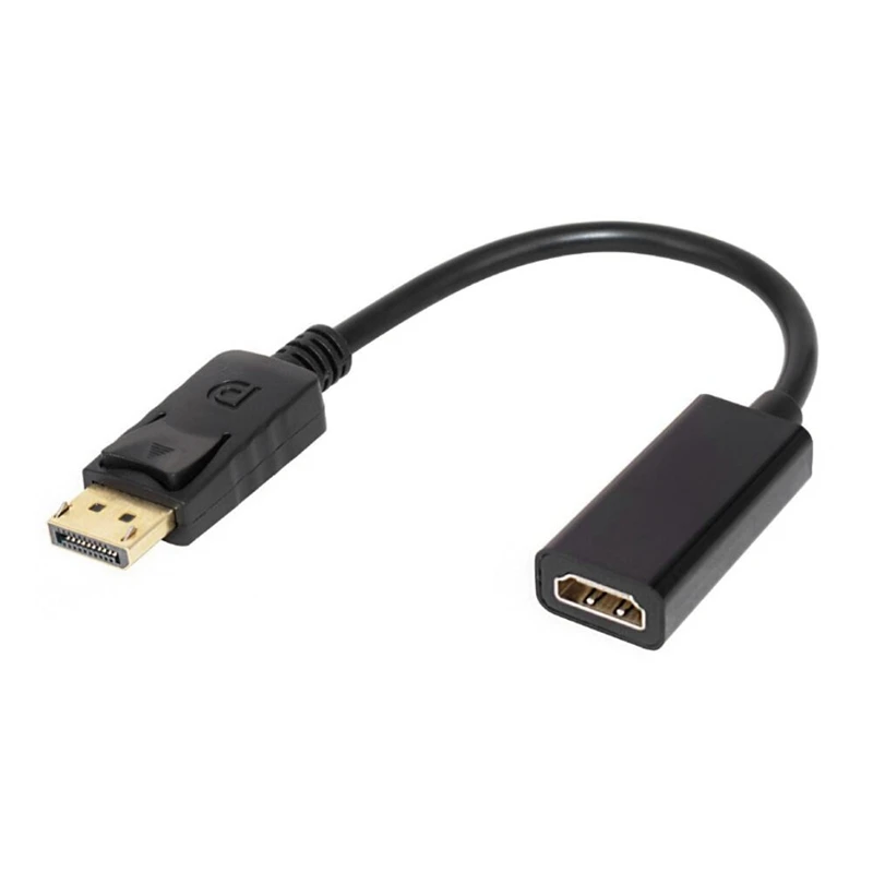 

DP to HDMI-Compatible Adapter, DP to HDMI-Compatible Converter Male to Female Gold-Plated Interface Conversion Line