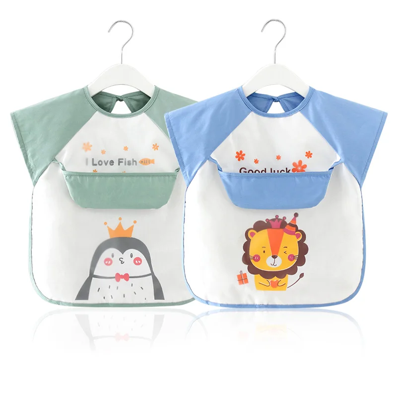 Baby Stuff Bibs Cotton Cartoon Children Accessories Short Sleeve EVA Waterproof Washable Feeding Bib Apron With Pockets For
Baby Stuff Bibs Cotton Cartoon Children Accessories Short Sleeve EVA Waterproof Washable Feeding Bib Apron With Pockets For